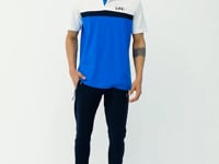 Ombre Color Polo Collar Standard Fit Men's T-shirt - 88238