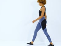 Petrol Strip Detailed Scuba Fabric Slim Fit High Waist Women's Tights - 94637