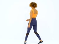 Neon Orange Logo Printed Slim Fit Scuba Fabric Women's Bustier - 97259