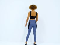 Black Logo Printed Slim Fit Scuba Fabric Women's Bustier - 97259