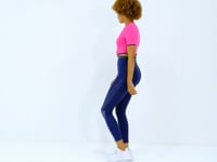 Fuchsia Tie-Waist Detailed O Neck Standard Cut Diving Fabric Women's Crop T-Shirt - 97266
