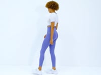 White Tie-Waist Detailed O Neck Standard Fit Scuba Fabric Women's Crop T-Shirt - 97266