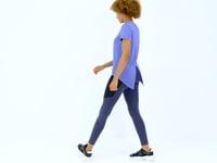Plato Back Slit Detailed O Collar Short Sleeve Standard Fit Women's T-Shirt - 97267