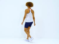 White Back Detailed Print Standard Cut Women's Singlet - 97269