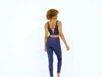 Anthracite Print Color Block Slim Fit Scuba Fabric Women's Bustier - 97271