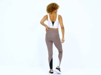 White Print Color Block Slim Fit Scuba Fabric Women's Bustier - 97271