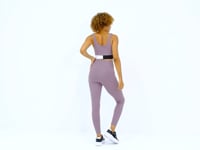 Dried Rose Color Block Logo Print Narrow Fit Striped Women's Bustier - 97275