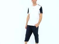 Black Laced Standard Fit Zippered Pocket Active Sports Men's Capri - 83096