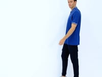 Indigo Print Detailed Standard Fit Polo Collar Men's T-Shirt - 88239