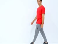 Red Men's Basic Short Sleeve Standard Fit O Neck T-shirt - 87911