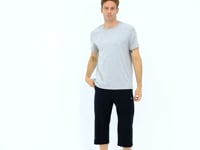 Grey Melange Men's Basic Short Sleeve Regular Fit O Neck T-shirt - 87911
