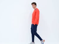 Fiesta O Collar Striped Shoulder Detailed Relax Fit Men's Sweatshirt - 88279