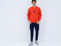 Fiesta O Neck Print Detailed Relax Fit Men's Sweatshirt - 88283