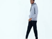 Black Laced Striped Detailed Relax Fit Men's Tracksuit Bottom - 82106