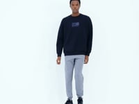 Grey Melange Laced Strip Detailed Relax Fit Men's Tracksuit Bottom - 82106