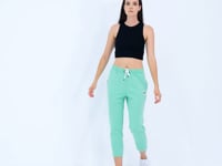 Light Green Laced Pocket Detailed Relax Fit Women's Tracksuit Bottom - 94644