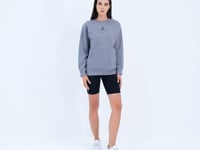 Grey Melange O Neck Detailed Oversize Women's Sweatshirt - 97276