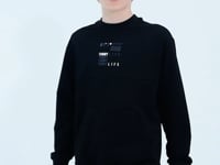 Black Printed Boys' Sweatshirt - 11175