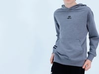 Grey Melange Hooded Boys' Sweatshirt - 11177