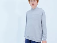 Stone Hooded Basic Boys Sweatshirt - 11181