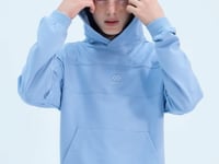 Light Blue Basic Hooded Boys' Sweatshirt - 11181
