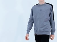 Grey Melange Basic O Collar Boys' Sweatshirt - 11182
