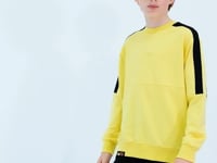 Yellow Basic O Neckline Boys' Sweatshirt - 11182