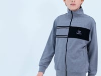 Grey Melange Round Neck Boys' Sweatshirt - 11183