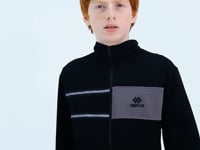 Black Stand Collar Boys Sweatshirt - 11183