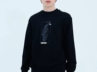 Black Printed Boys' Sweatshirt - 11174