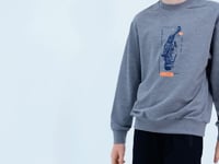 Grey Melange Print Boys' Sweatshirt - 11174