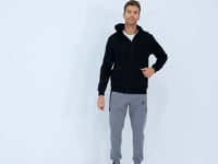 Black Zippered Men's Sweatshirt - 88303