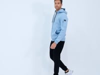 Black Laced Men's Tracksuit Bottom - 82110