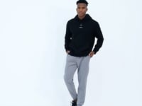 Grey Melange Laced Hem Detailed Standard Fit Men's Tracksuit Bottom - 84994