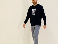 Lindon Navy Blue O Collar Men's Sweatshirt - 88130