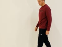 Purple Embroidered O Neck Comfort Fit Polar Lined Men's Sweatshirt - 88020