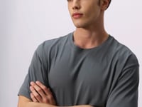 100% Cotton Thick Soft Textured Oversize Fit Basic Men's T-Shirt - 88353