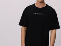Black 100% Cotton Thick Soft Textured Oversize Fit Printed Men's T-Shirt - 88358