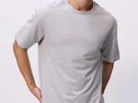 Stone Cotton Thick Soft Textured Oversize Fit Basic Men's T-Shirt - 88377