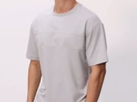 Stone Cotton Thick Soft Textured Oversize Fit Basic Men's T-Shirt - 88378