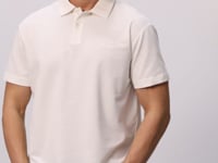 T-Shirt Oversized, basic, with a thick soft-weave Polo collar