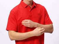 Fiesta Cotton Thick Soft Textured Polo Collar Oversize Fit Basic Men's T-Shirt - 88382