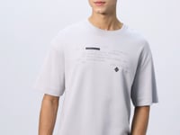 Stone Cotton Thick Soft Textured Oversize Fit Printed Men's T-Shirt - 88326
