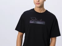 Black Cotton Thick Soft Textured Oversize Fit Printed Men's T-Shirt - 88334