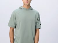 Light Green Cotton Thick Soft Textured Oversize Fit Basic Men's T-Shirt - 88352