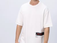 Ecru Cotton Thick Soft Textured Oversize Fit Printed Men's T-Shirt - 88322