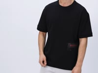 Black Cotton Thick Soft Textured Oversize Fit Printed Men's T-Shirt - 88322