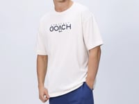 Ecru Thick Cotton Soft Textured Oversize Fit Printed Men's T-Shirt - 88329