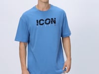 Petrol Blue Cotton Thick Soft Textured Oversize Fit Printed Men's T-Shirt - 88331