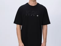 Black Cotton Thick Soft Textured Oversize Fit Printed Men's T-Shirt - 88331